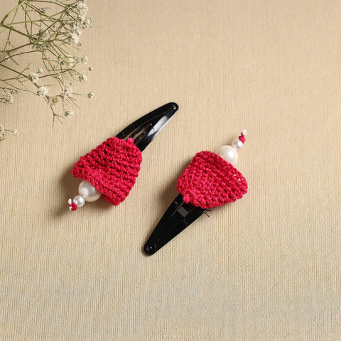  Handmade Crochet Tik-Tak Hair Clip (set of 2) 20 