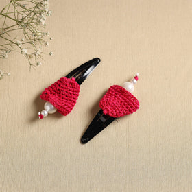  Handmade Crochet Tik-Tak Hair Clip (set of 2) 20 