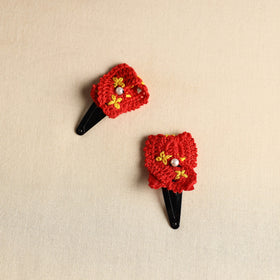  Handmade Crochet Tik-Tak Hair Clip (set of 2) 