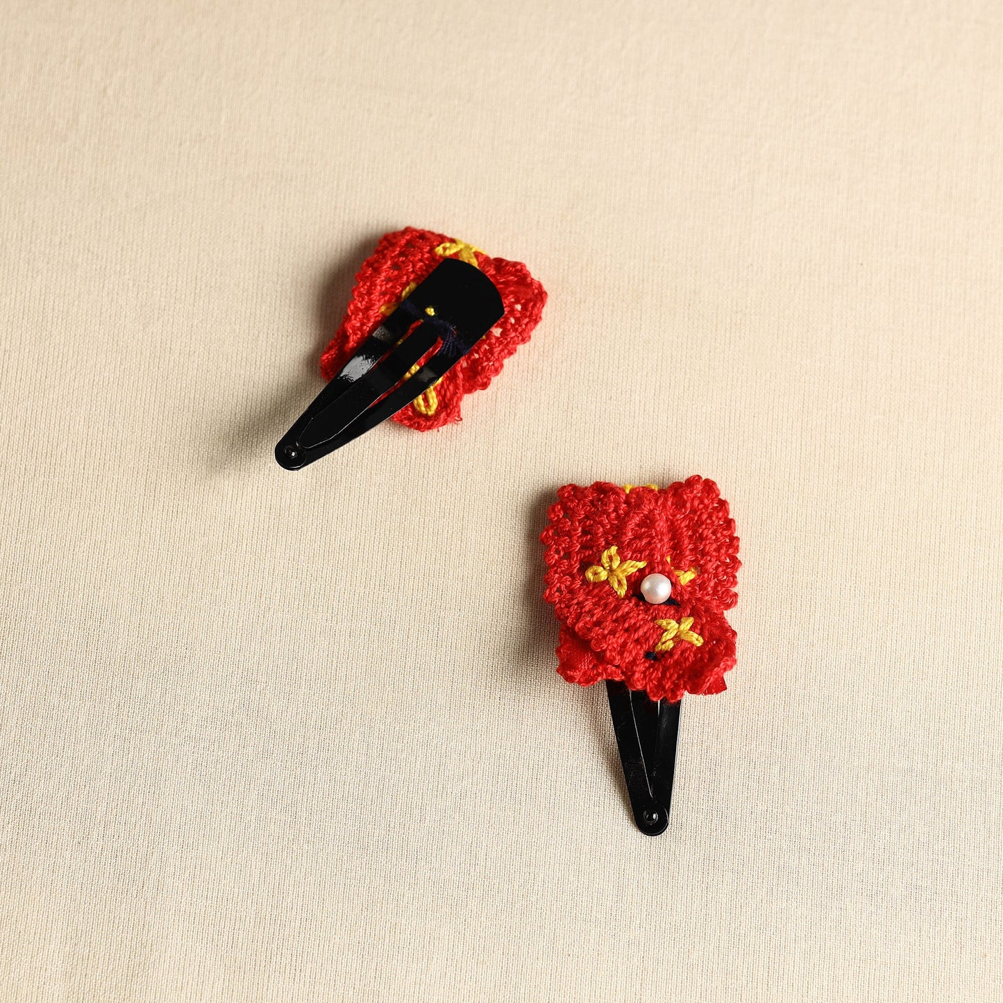  Handmade Crochet Tik-Tak Hair Clip (set of 2) 