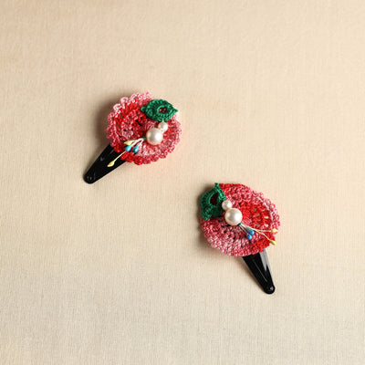  Handmade Crochet Tik-Tak Hair Clip (set of 2) 