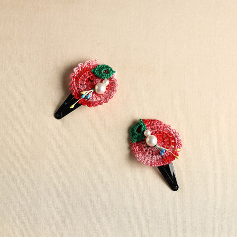  Handmade Crochet Tik-Tak Hair Clip (set of 2) 