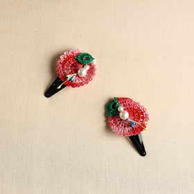  Handmade Crochet Tik-Tak Hair Clip (set of 2) 