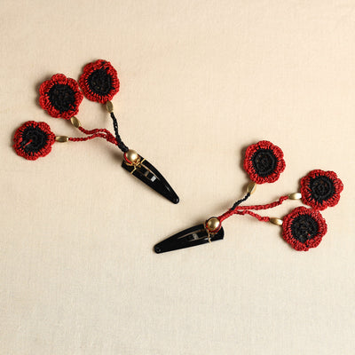  Handmade Crochet Tik-Tak Hair Clip (set of 2) 