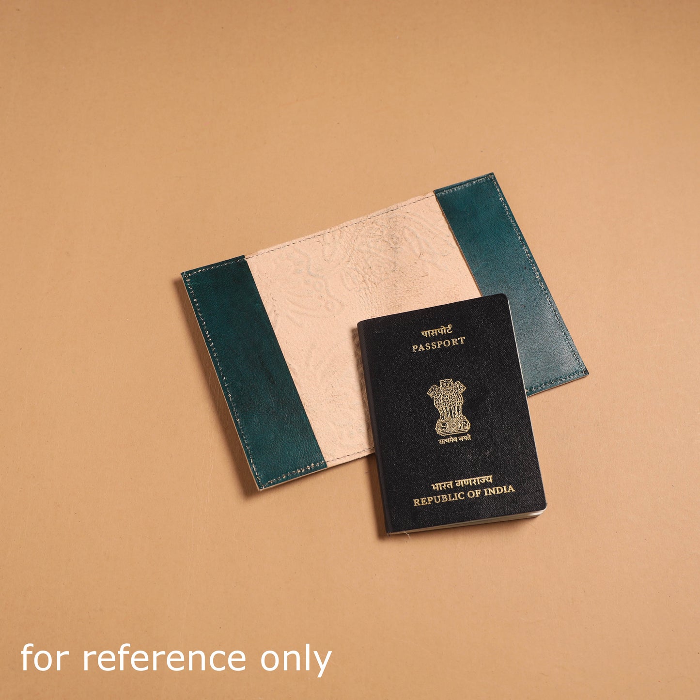 Handmade embossed leather passport cover 13 - handcrafted