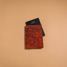 Handmade embossed leather passport cover 49 - handcrafted