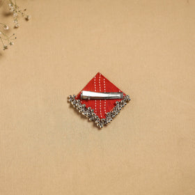 Handmade fabart ghungroo work hair clip 04 - handcrafted