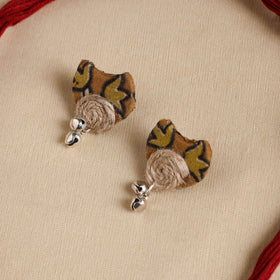 Red - handmade fabart jute necklace set 19 - handcrafted