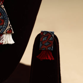 Red - handmade fabart necklace set 12 - handcrafted