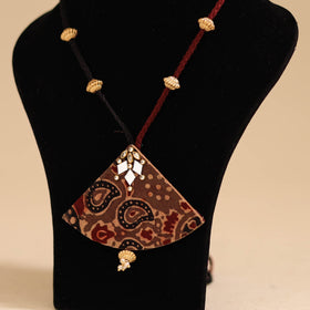 Red - handmade fabart pendant necklace 11 - handcrafted