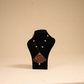 Red - handmade fabart pendant necklace 18 - handcrafted