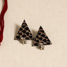 Red - handmade fabart shell necklace set 21 - handcrafted