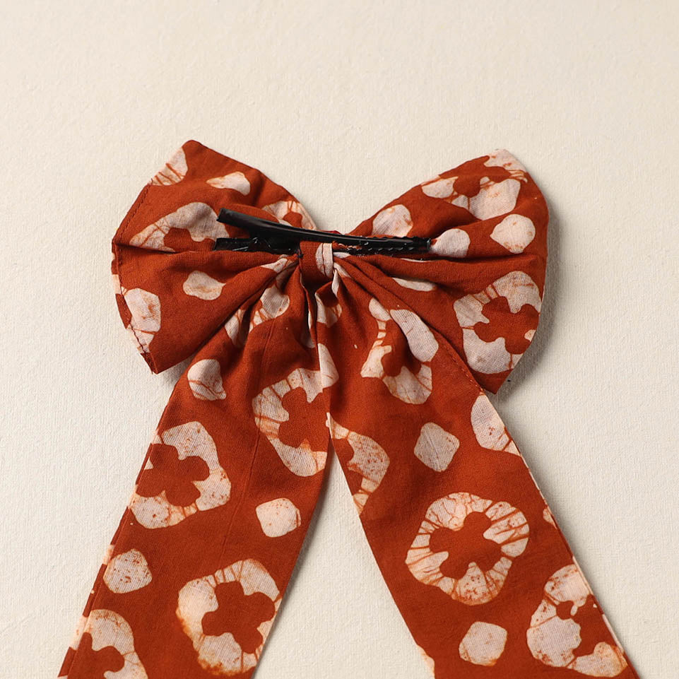 Red Handmade Fabric Bow Hair Clip