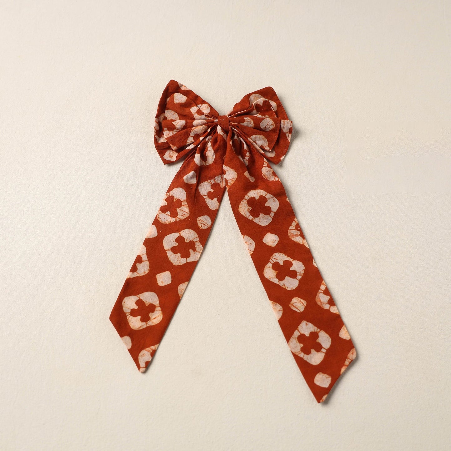 Red Handmade Fabric Bow Hair Clip