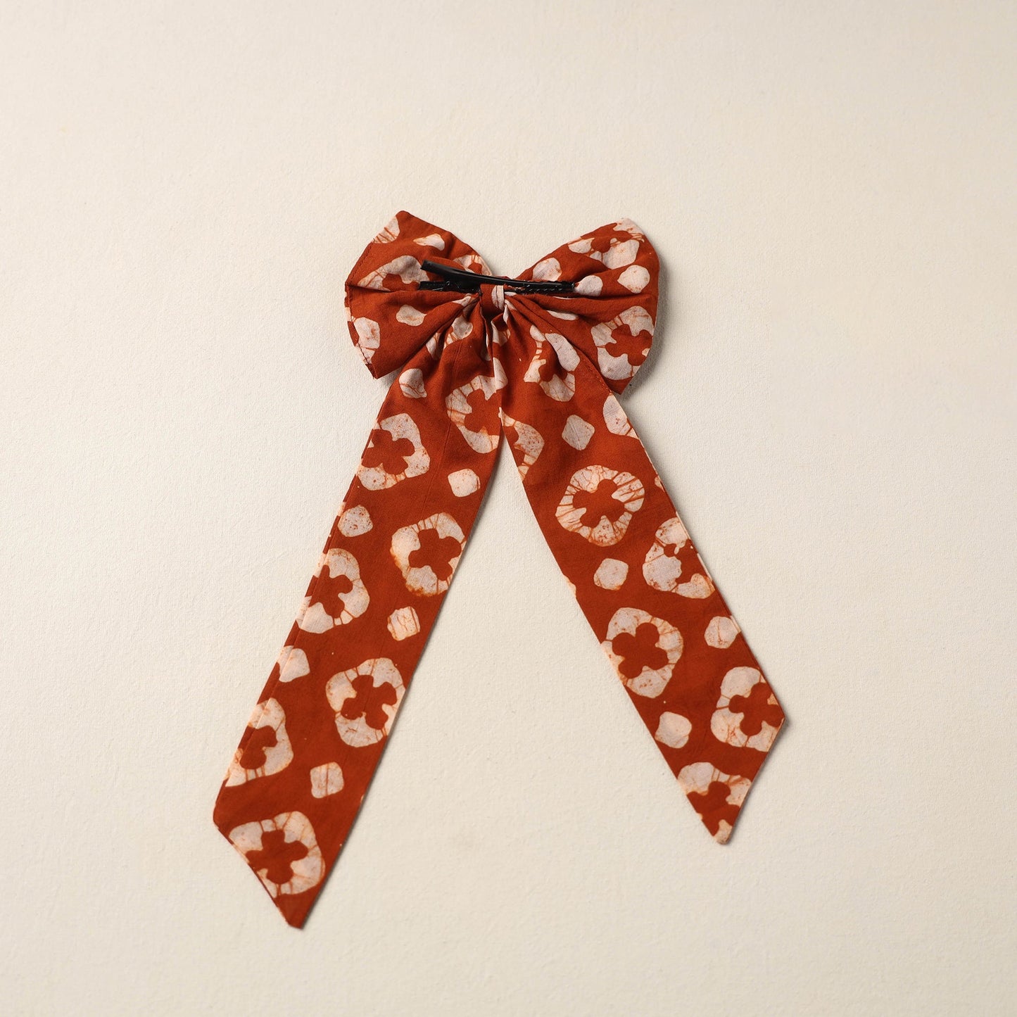 Red Handmade Fabric Bow Hair Clip
