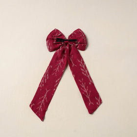 Red Handmade Fabric Bow Hair Clip