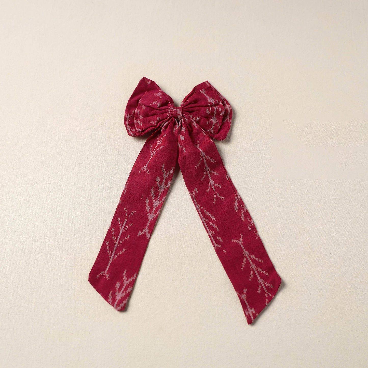 Red Handmade Fabric Bow Hair Clip