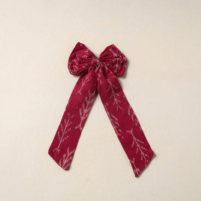Red Handmade Fabric Bow Hair Clip