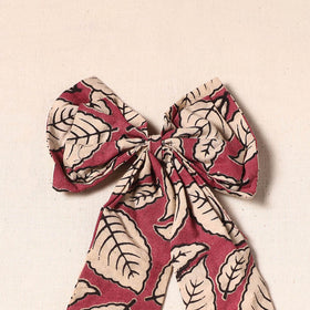 Red - handmade fabric bow hair clip 24 - handcrafted