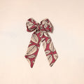 Red - handmade fabric bow hair clip 24 - handcrafted