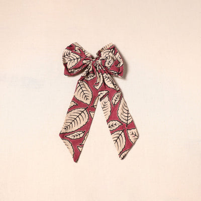 Red - handmade fabric bow hair clip 24 - handcrafted