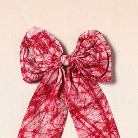 Red - handmade fabric bow hair clip 28 - handcrafted