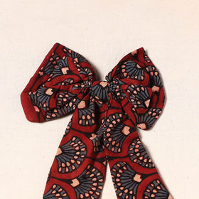 Red - handmade fabric bow hair clip 32 - handcrafted
