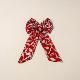 Red Handmade Fabric Bow Hair Clip
