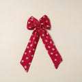 Red Handmade Fabric Bow Hair Clip