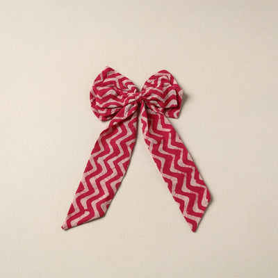 Red Handmade Fabric Bow Hair Clip
