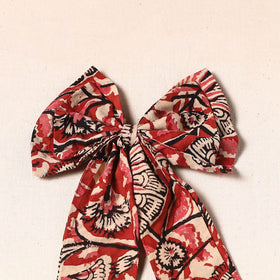 Red - handmade fabric bow hair clip 42 - handcrafted