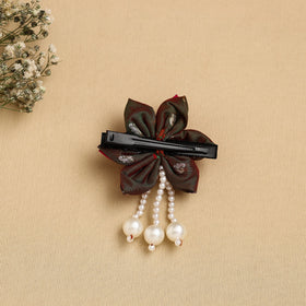  Handmade Fabric Flower Hair Clip Online in India