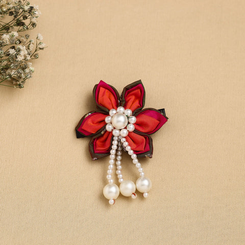  Handmade Fabric Flower Hair Clip Online in India