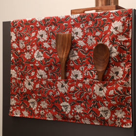 Handmade fridge top cover with multiple pockets 01