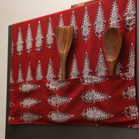 Handmade fridge top cover with multiple pockets 05