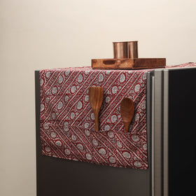 Handmade fridge top cover with multiple pockets 06