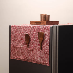 Handmade fridge top cover with multiple pockets 104