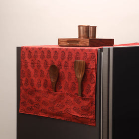 Handmade fridge top cover with multiple pockets 107