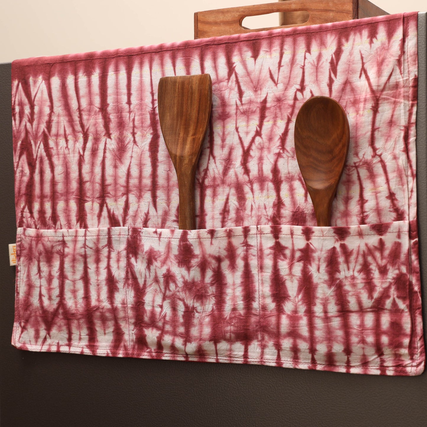 Handmade fridge top cover with multiple pockets 11