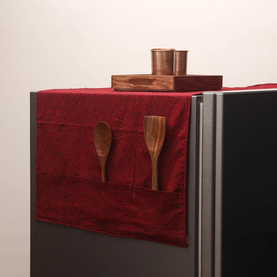 Handmade fridge top cover with multiple pockets 114