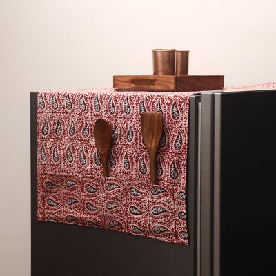 Handmade fridge top cover with multiple pockets 116