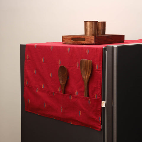 Handmade fridge top cover with multiple pockets 12