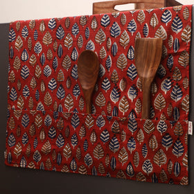 Handmade fridge top cover with multiple pockets 129