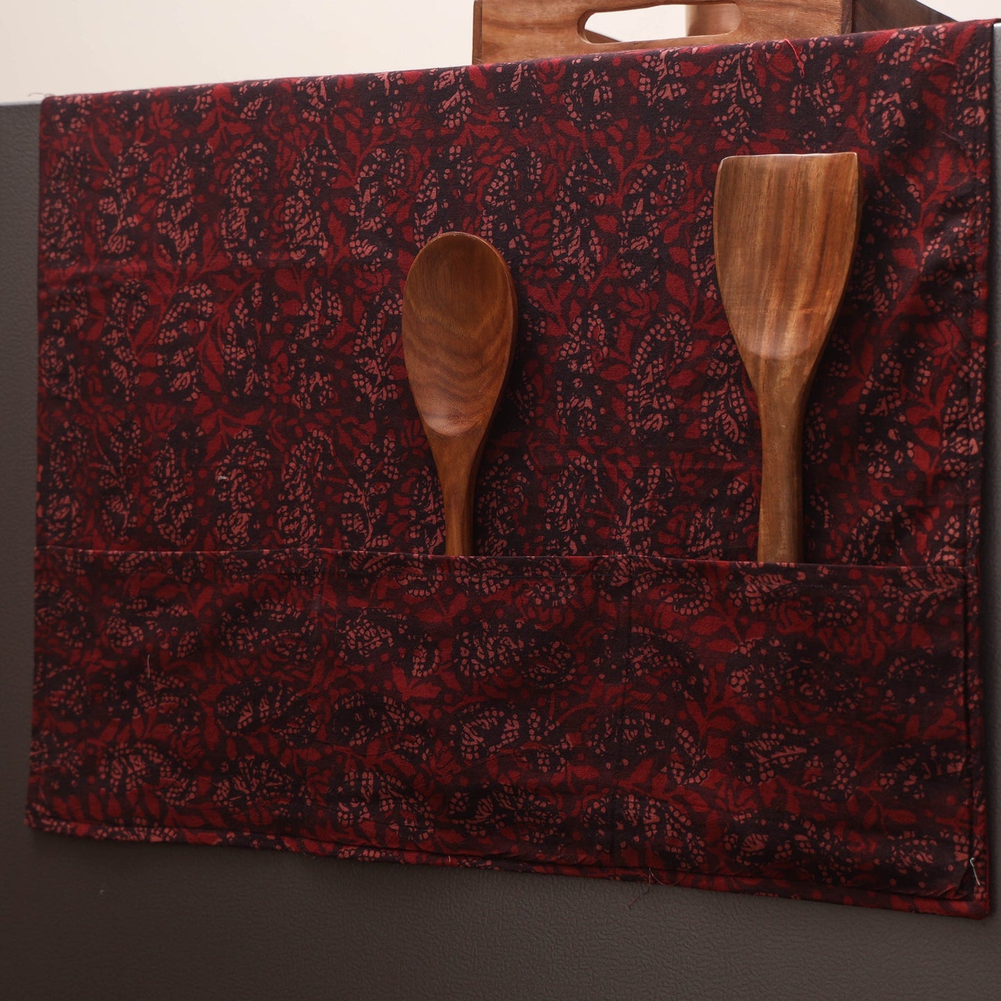 Handmade fridge top cover with multiple pockets 141