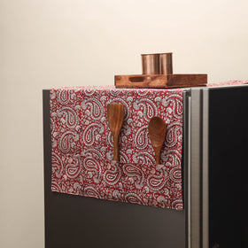 Handmade fridge top cover with multiple pockets 16