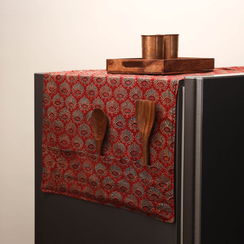 Handmade fridge top cover with multiple pockets 16
