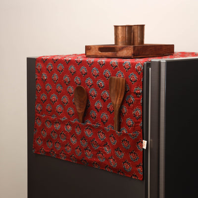 Handmade fridge top cover with multiple pockets 20