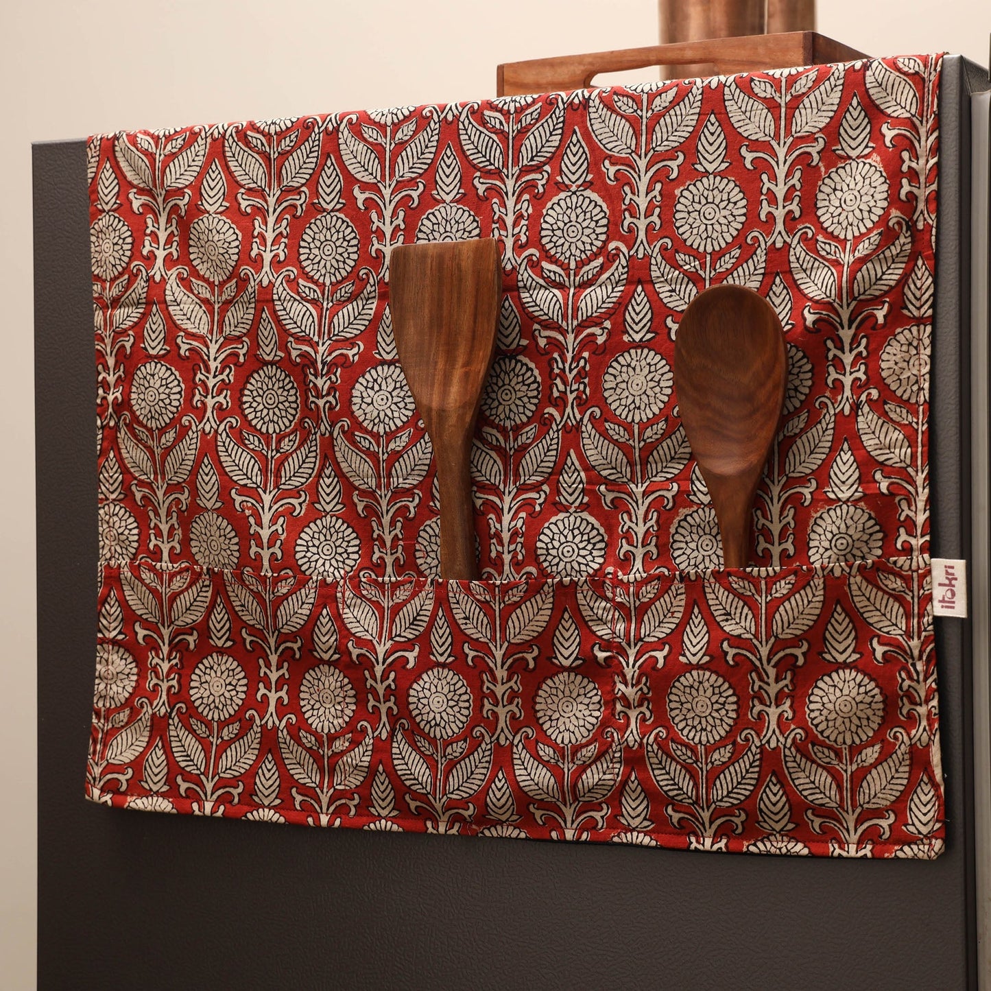 Handmade fridge top cover with multiple pockets 20