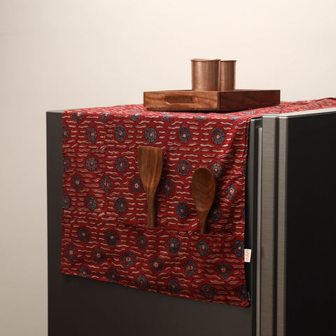 Handmade fridge top cover with multiple pockets 23