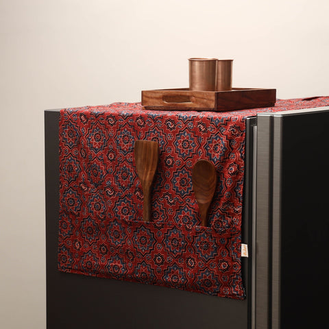 Handmade fridge top cover with multiple pockets 24